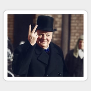 Winston Churchill in Colour Sticker